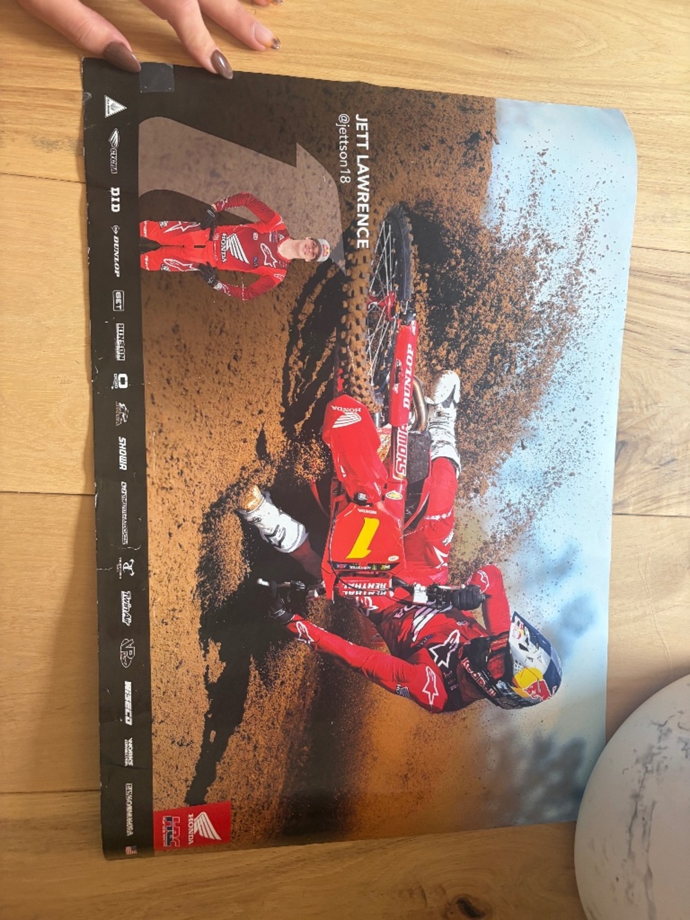 Honda HRC Jett Lawrence Motocross Poster & CRF450R Works Edition Bio Chart